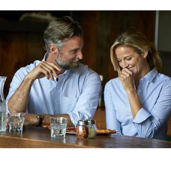 Cutter & Buck Stretch Oxford Stripe Mens Long Sleeve Dress Shirt - Picture 7 of 7